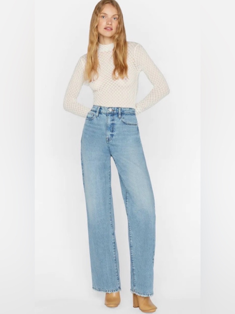 Frame Le Jane Wide Leg in Weston Grind
